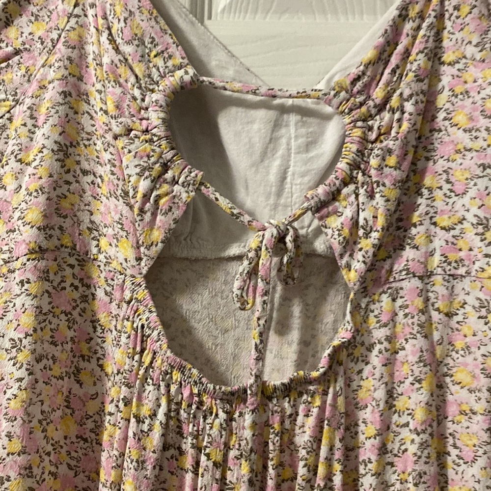Floral Ruffle Sleeve Mini Dress Target - Picture 4 of 5